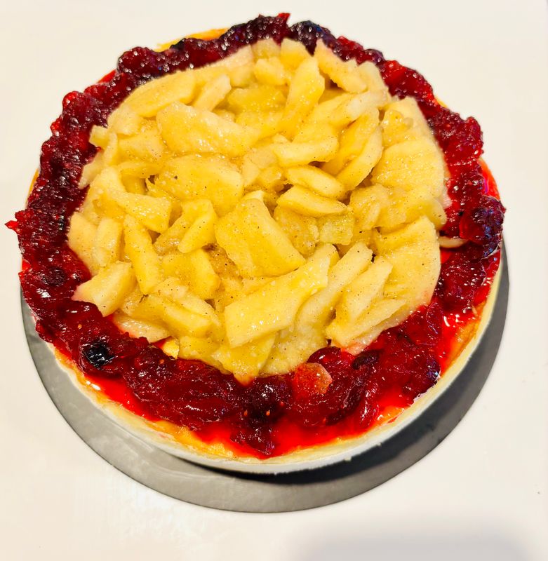 Apple Cranberry Cheesecake