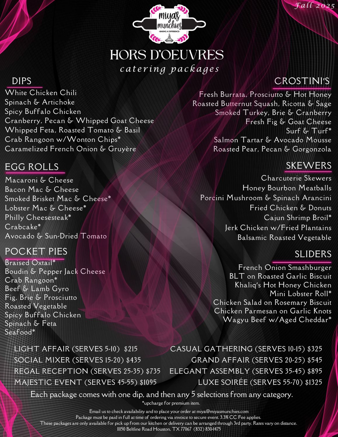 Hors d’Oeuvres Catering Package