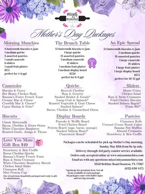 Mother's Day Brunch Packages