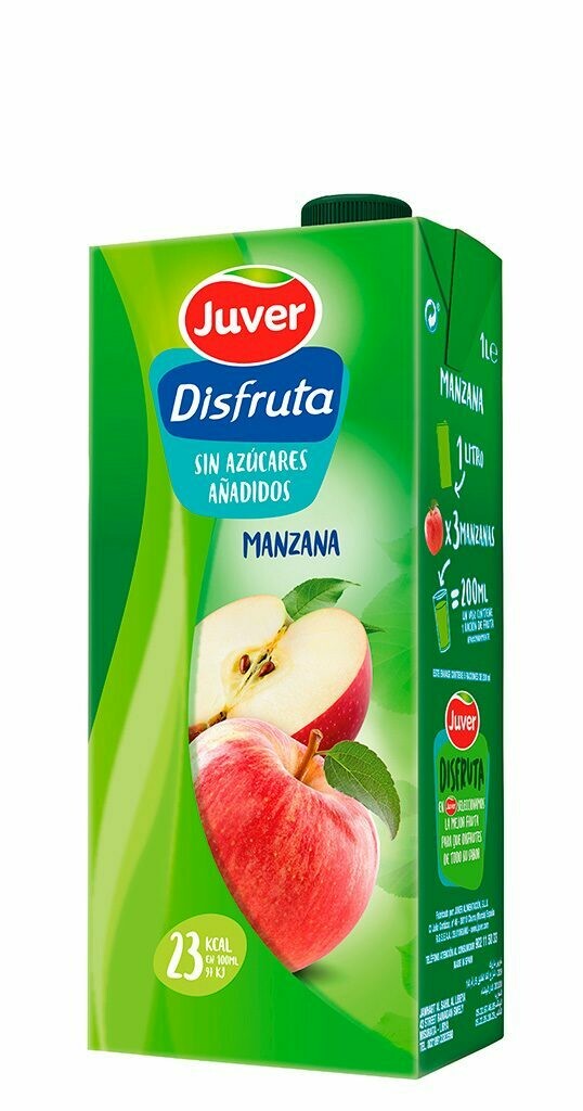 DISFRUTA JUVER BRIK 1 LT. MANZANA