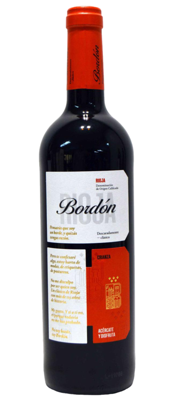 VINO TINTO BORDON CRIANZA RJ 70