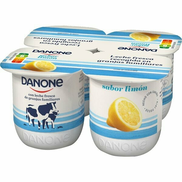 yogur sabor limón sin lactosa pack 4
