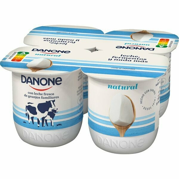 Yogur Natural Danone pack 4 uds. - Comercial Blanenca Prolac,  comercialización y distribución de productos lácteos