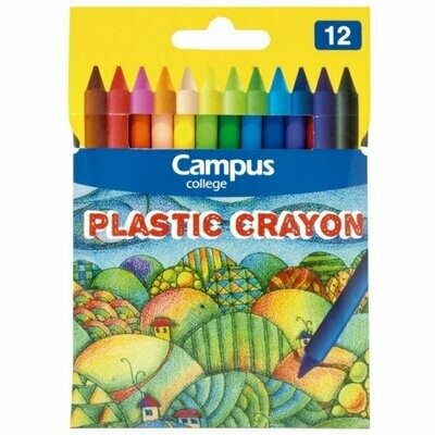 Ceras Campus Plastic Crayon 12 colores