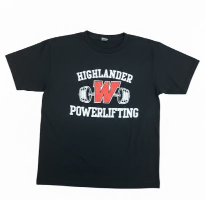 TWHS Powerlifting Black Shirt