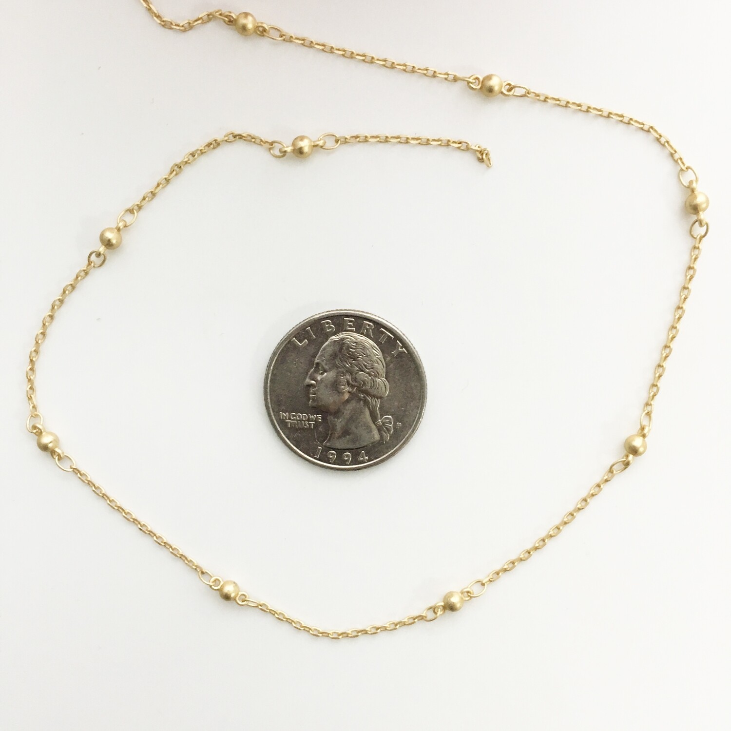 Ball &amp; Chain Cable Chain Matte Gold or Matte Gunmetal - price per foot