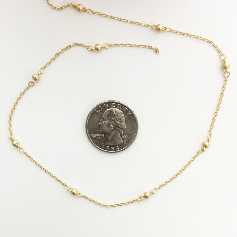 Ball &amp; Chain Cable Chain Matte Gold or Matte Gunmetal - price per foot