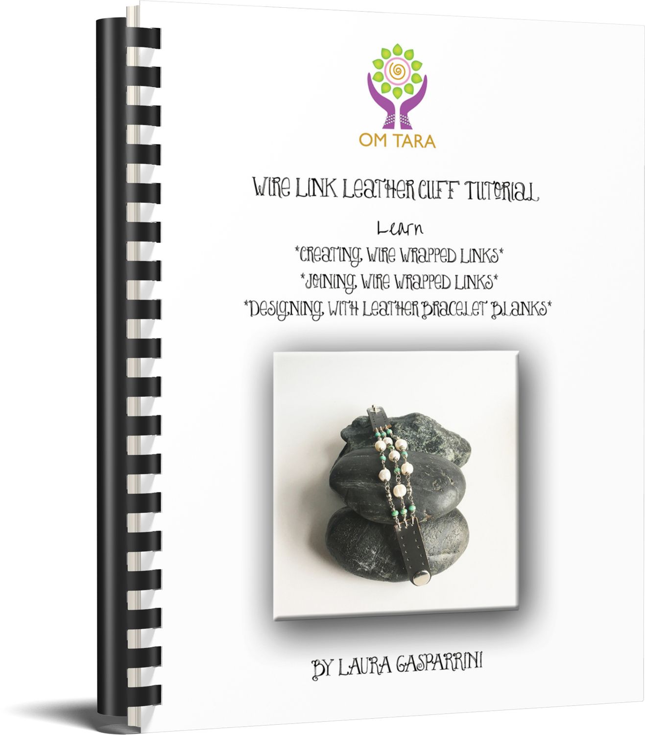 Wire Link Leather Cuff Illustrated Tutorial