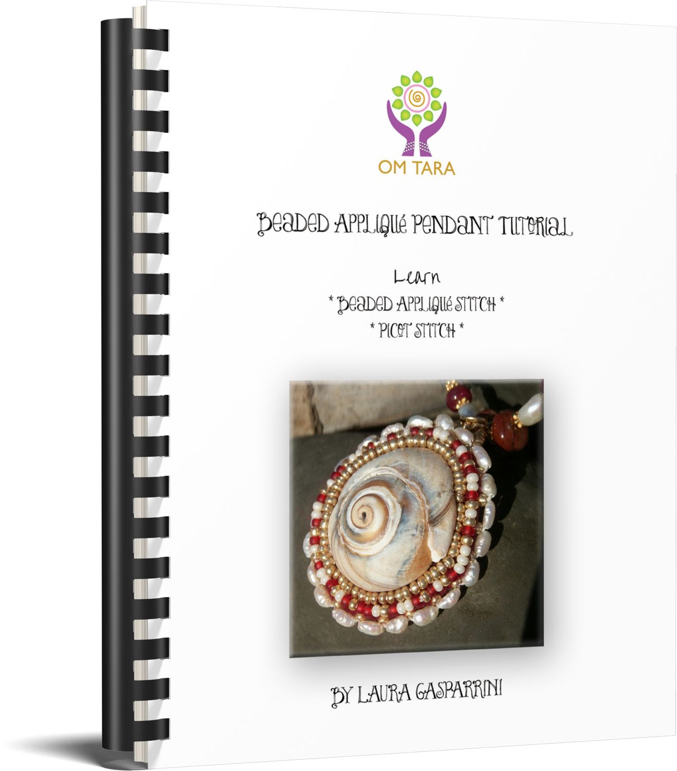 Beaded Appliqué Pendant Illustrated Tutorial