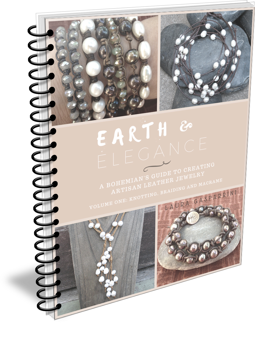 Earth &amp; Elegance DIGITAL eBOOK ~ A Bohemian&#39;s Guide to Creating Artisan Leather Jewelry ~ Volume One: Knotting, Braiding and Macrame