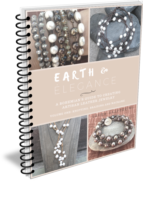 Earth &amp; Elegance DIGITAL eBOOK ~ A Bohemian&#39;s Guide to Creating Artisan Leather Jewelry ~ Volume One: Knotting, Braiding and Macrame