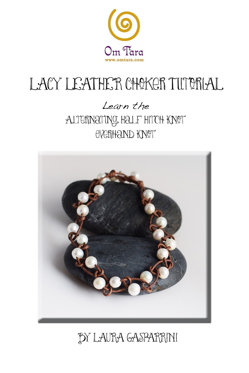 Lacy Leather and Pearl Macramé Choker Tutorial