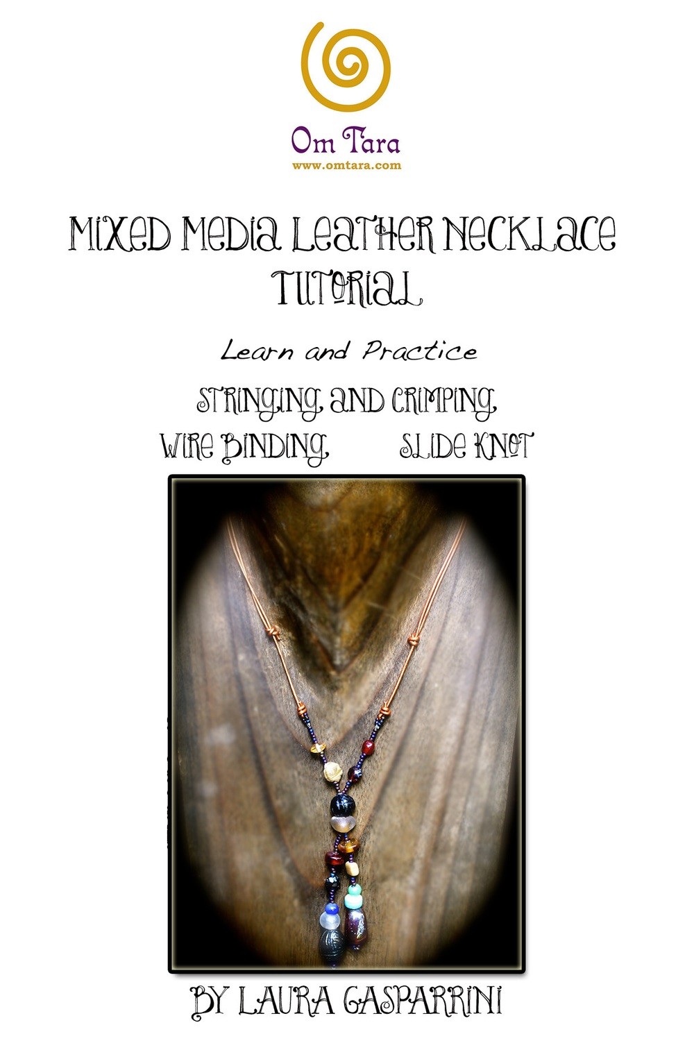 Mixed Media Leather Lariat Necklace Tutorial