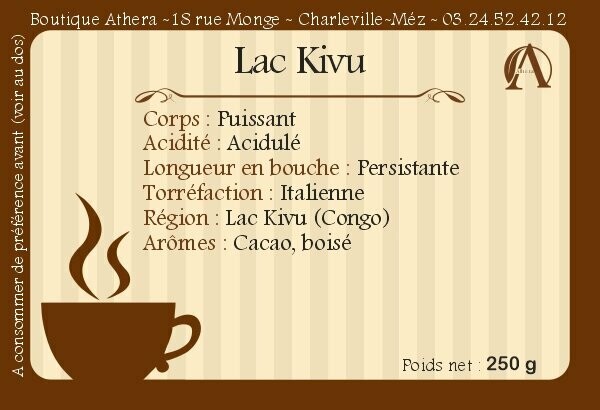 Lac Kivu moulu filtre 250g