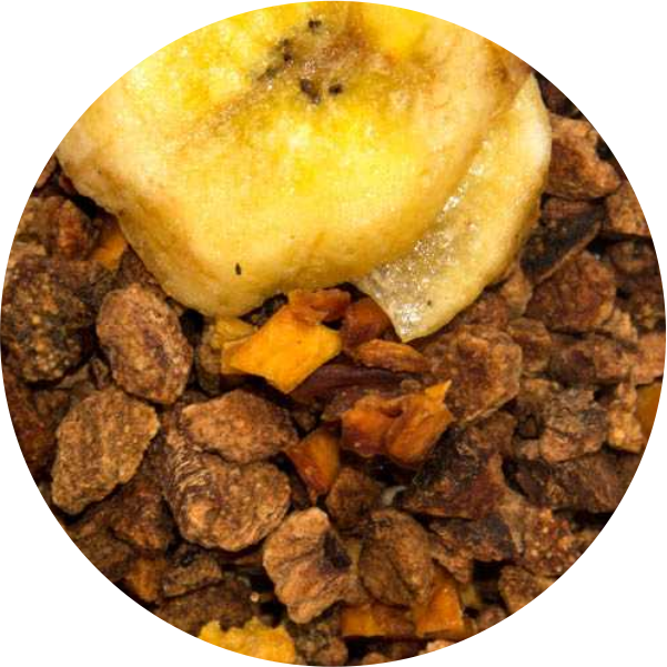 Plaisir coupable (banane, abricot, spéculoos)