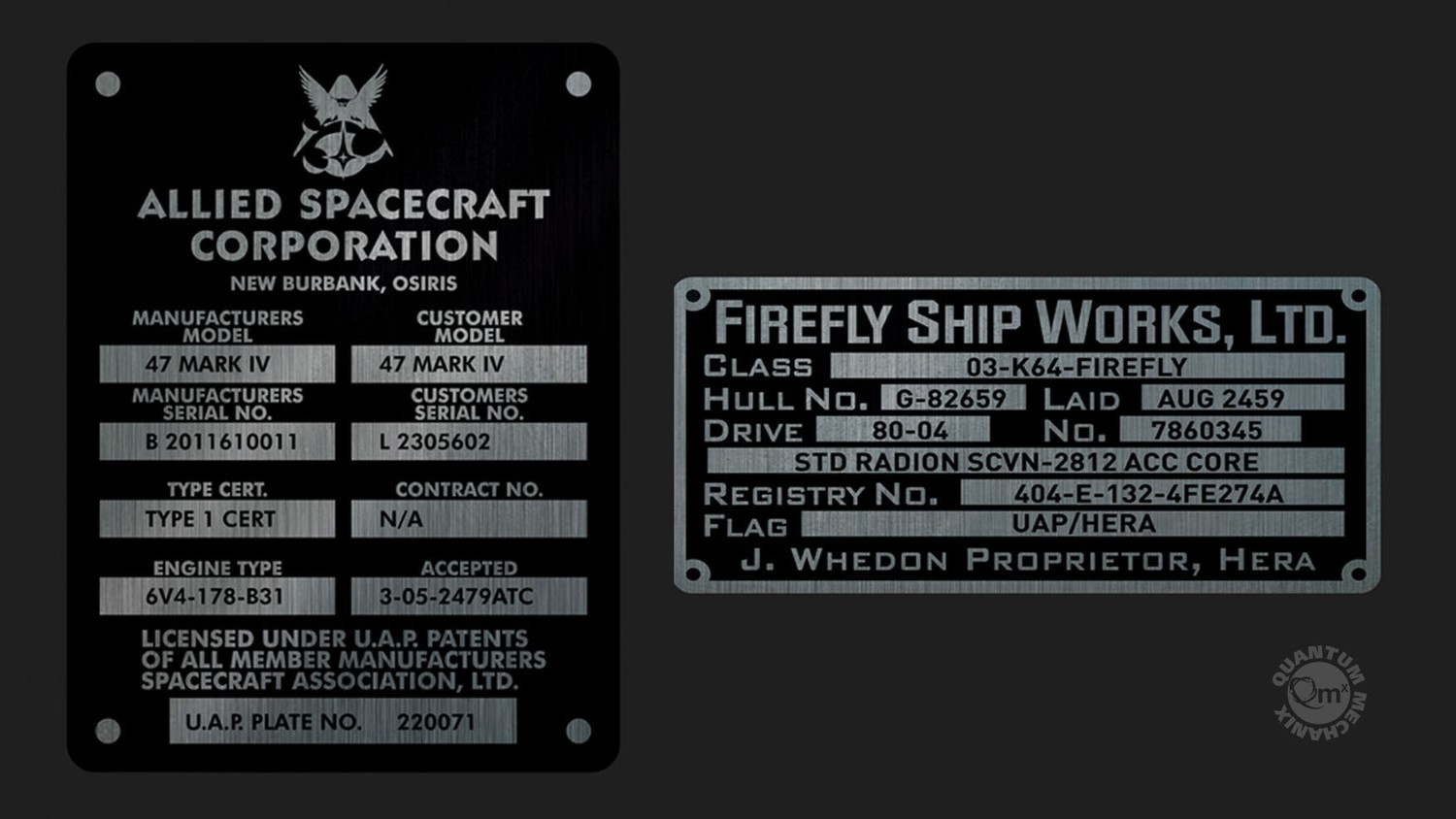Firefly Builder's Plaque Decal/Sticker Set
