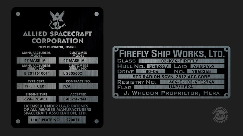 Firefly Builder's Plaque Decal/Sticker Set