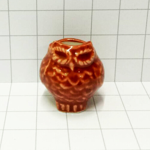 Planter - Owl - Ceramic, Colour: Brown