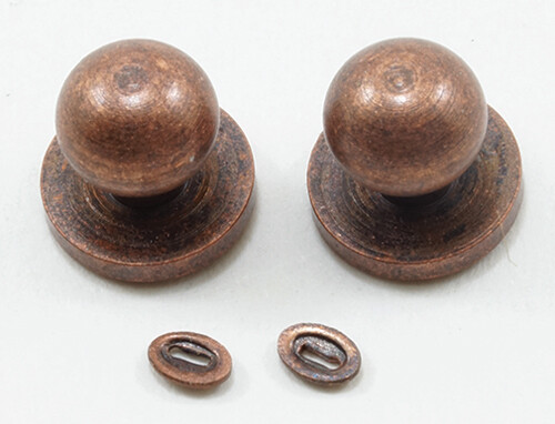 Door Knob with Keyhole, 4/Pk, Oil Rubbed Bronze