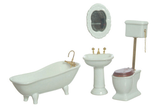 Porcelain Bathroom Set - 4 Piece
