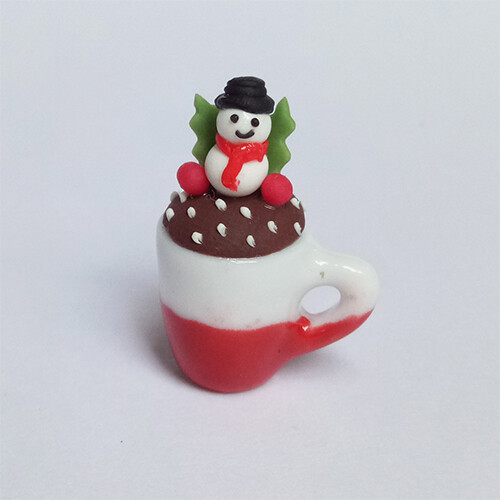 Cupcake in a Mug - Snowman