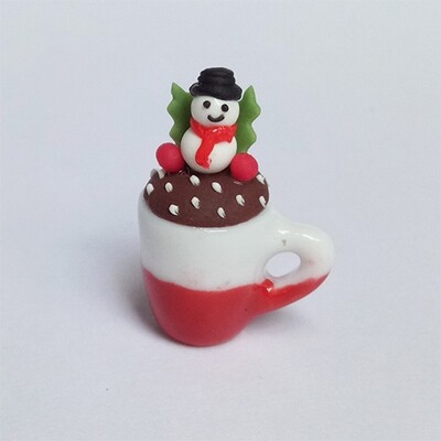 Cupcake in a Mug - Snowman