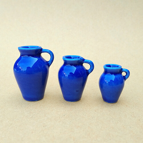 Vases with Handles - Dark Blue, Size: Small