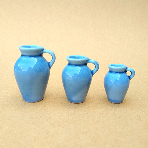 Vases with Handles - Light Blue, Dusty, Size: Small