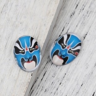 Beijing Opera Masks, Colour: Blue