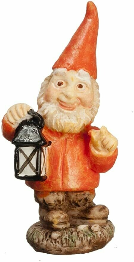 Gnome With Lantern - Orange