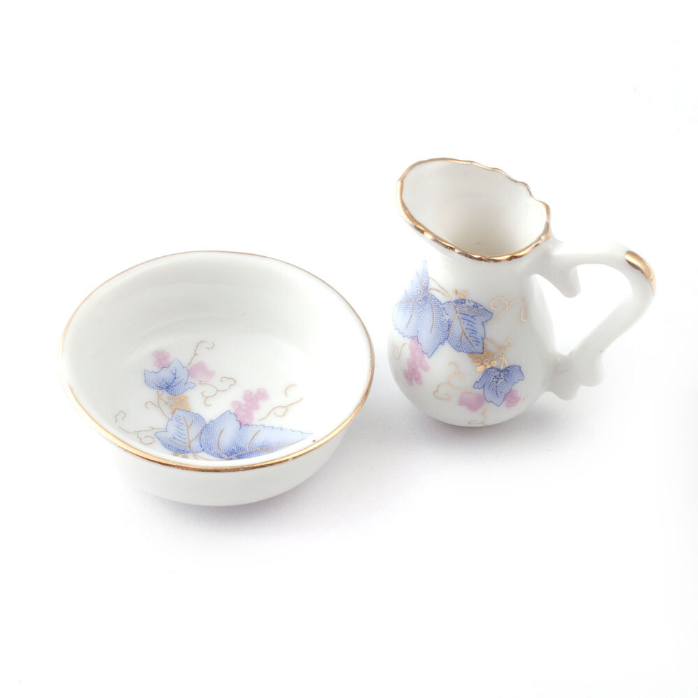 Jug &amp; Bowl Set - Floral