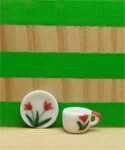 Cup &amp; Saucer - Two Flower Design