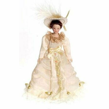 Victorian Lady in Peach Gown