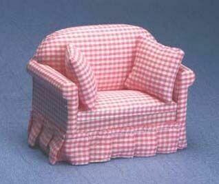 2 Seater Sofa -  Pink Check