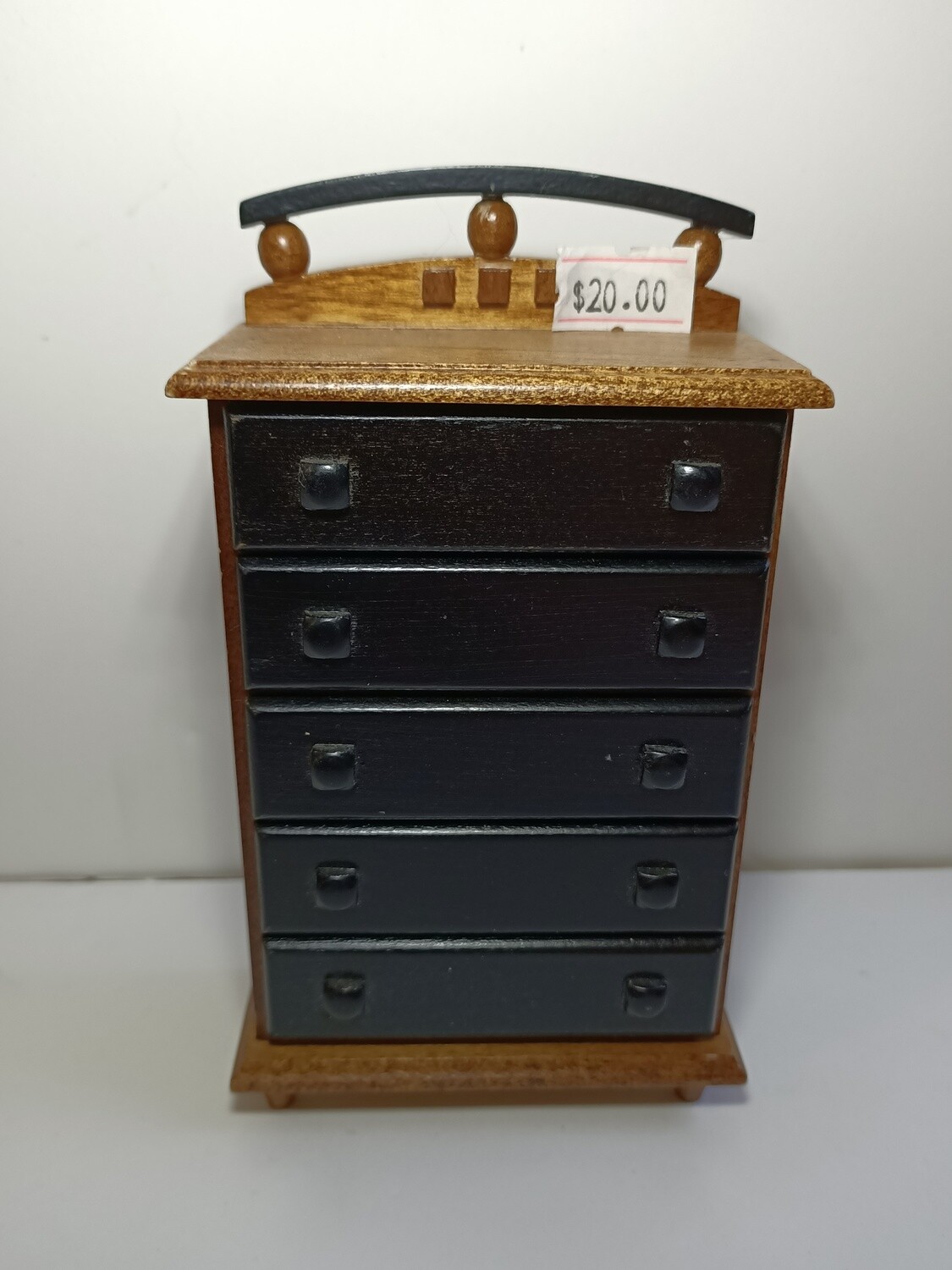 Chest of Drawers, Oak / Black