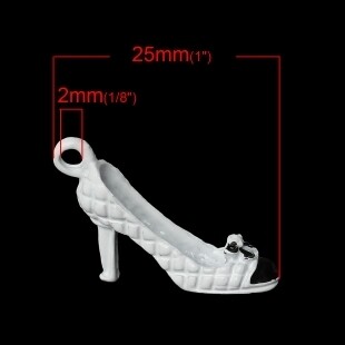 Ladies Shoes - White with Black Toe