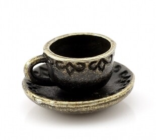 Cup &amp; Saucer, Colour: Bronze