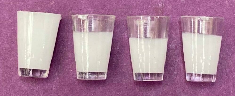 Glasses of Milk - Set of 4