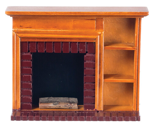 Fireplace with Shelves