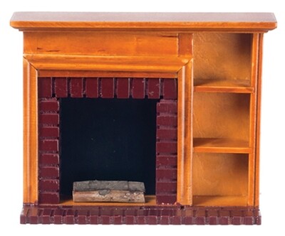 Fireplace with Shelves