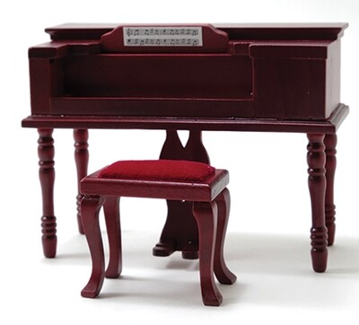 Spinet Piano, Mahogany