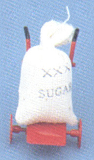 Sugar sack on cart