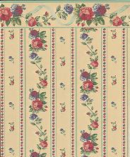 Apricot floral stripe