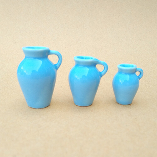 Vases with Handles - Light Blue, Bright, Size: Small