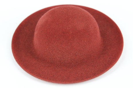 Victorian Dolls Hat - 3 inch, Size: Burgundy