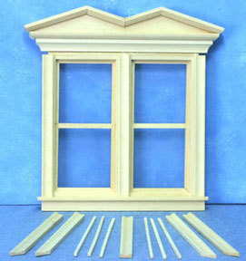 Double Hooded Victorian Window - Non-Working