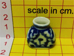 Vase, Blue - Pineapple Design 5