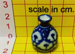 Vase, Blue - Pineapple Design 3