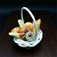 Baked Goods in Basket with Handle