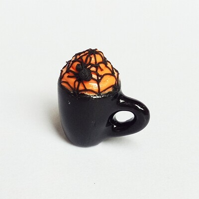 Cupcake in a Mug - Spider - Black Mug